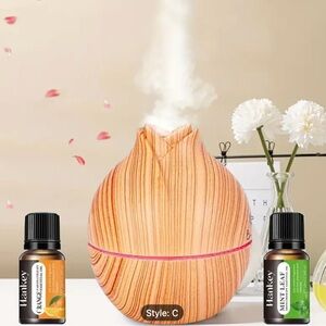 Wood Grain Essential Oil Diffuser with Oils NWT